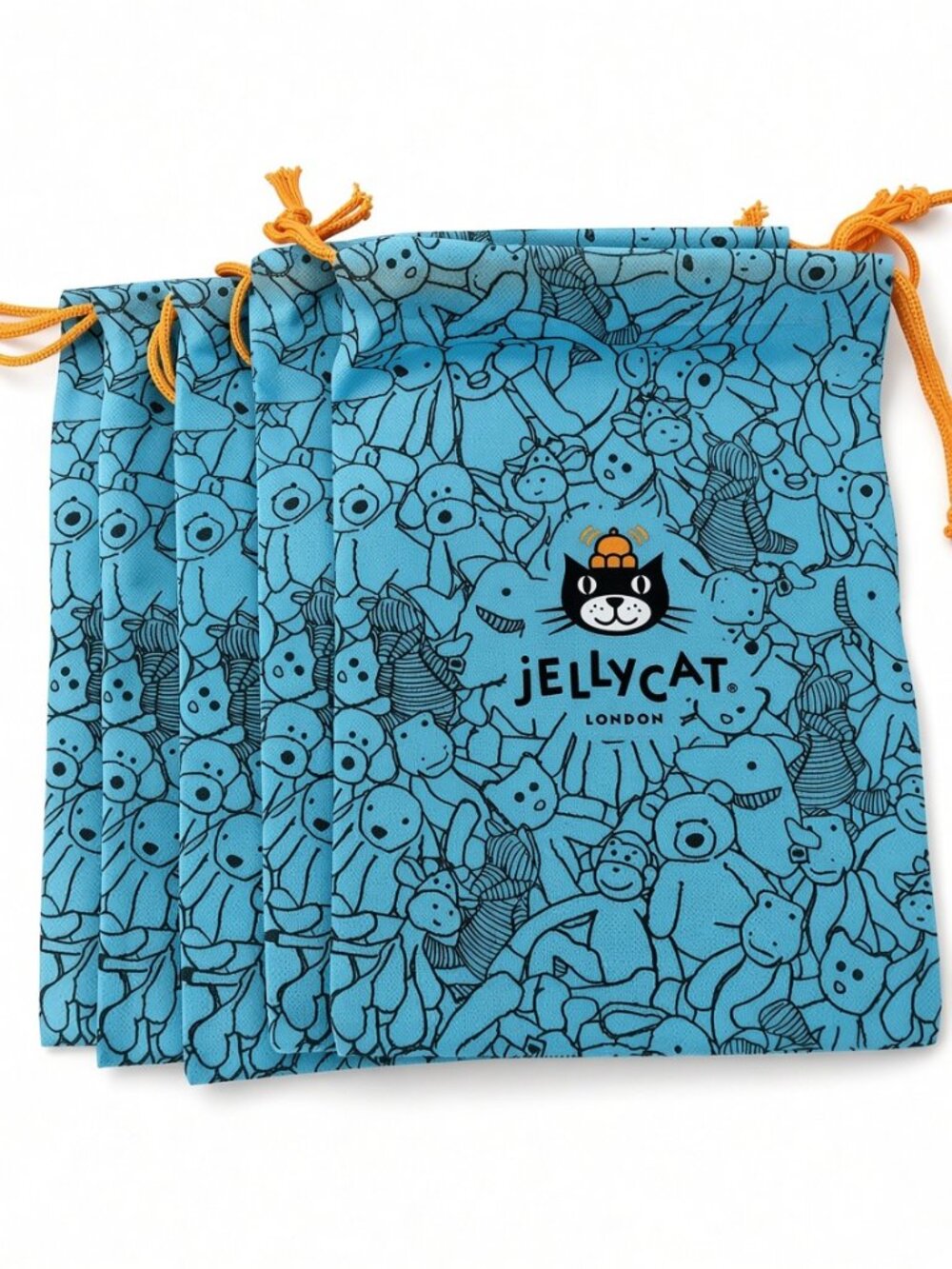 Jellycat Small Blue Dust Bag 7.5 x 10.5 Inch Drawstring Storage 5X **NEW